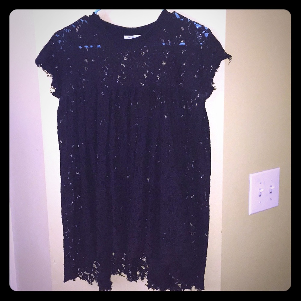 Kimchi blue/ Urban Outfitters black lace top
